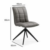 Indus Valley Skylar Grey Faux Leather Dining Chair, 2 Pack Indus Valley Skylar Grey Faux Leather Dining Chair, 2 Pack