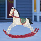 View of Seasonal Rocking Horse with animated background