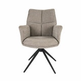 Indus Valley Capri Ceramic Extending Dining Table + 6 Taupe Chairs, Seats 6-8