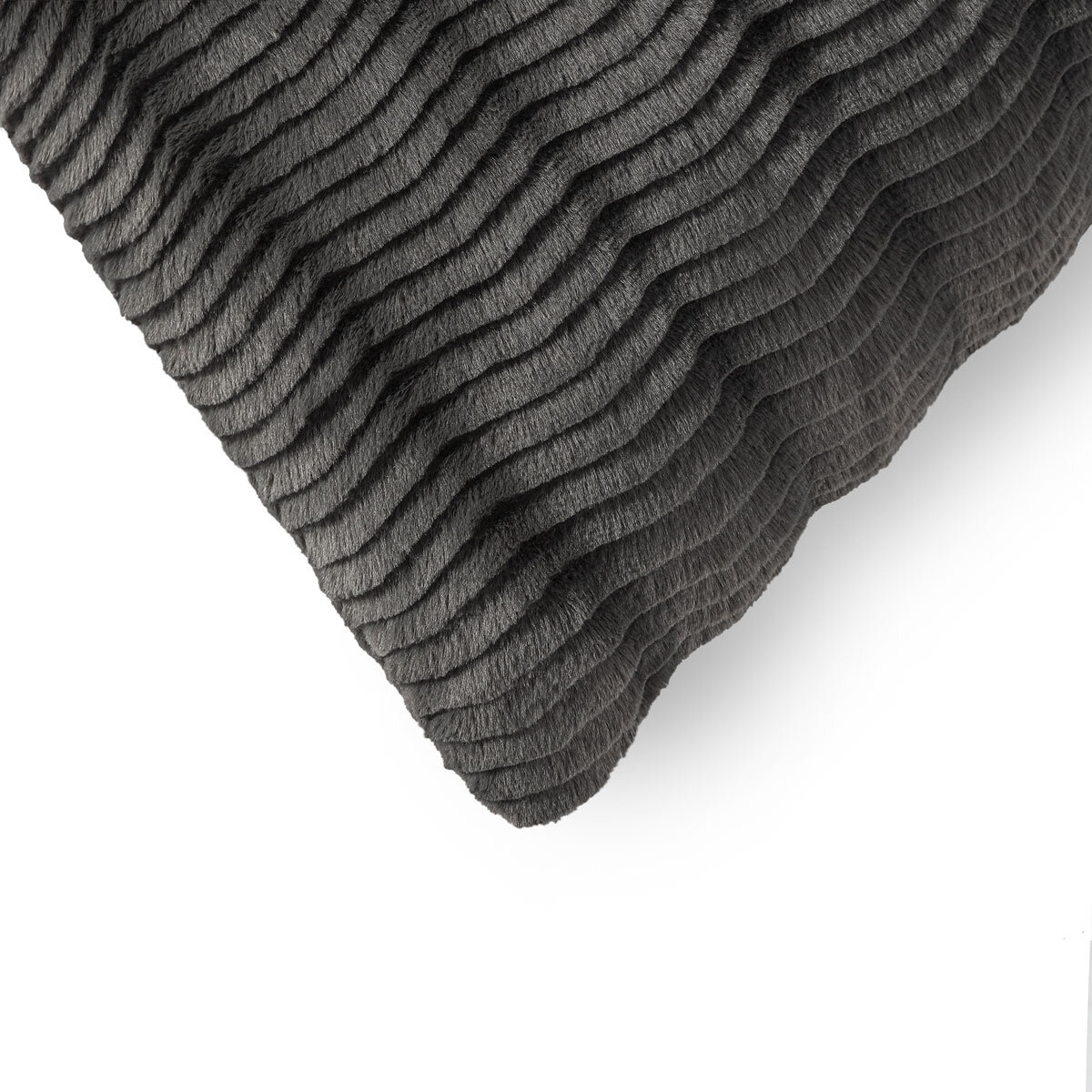 Casual Living Faux Fur Body Pillow in Dark Grey, 50 x 121 cm