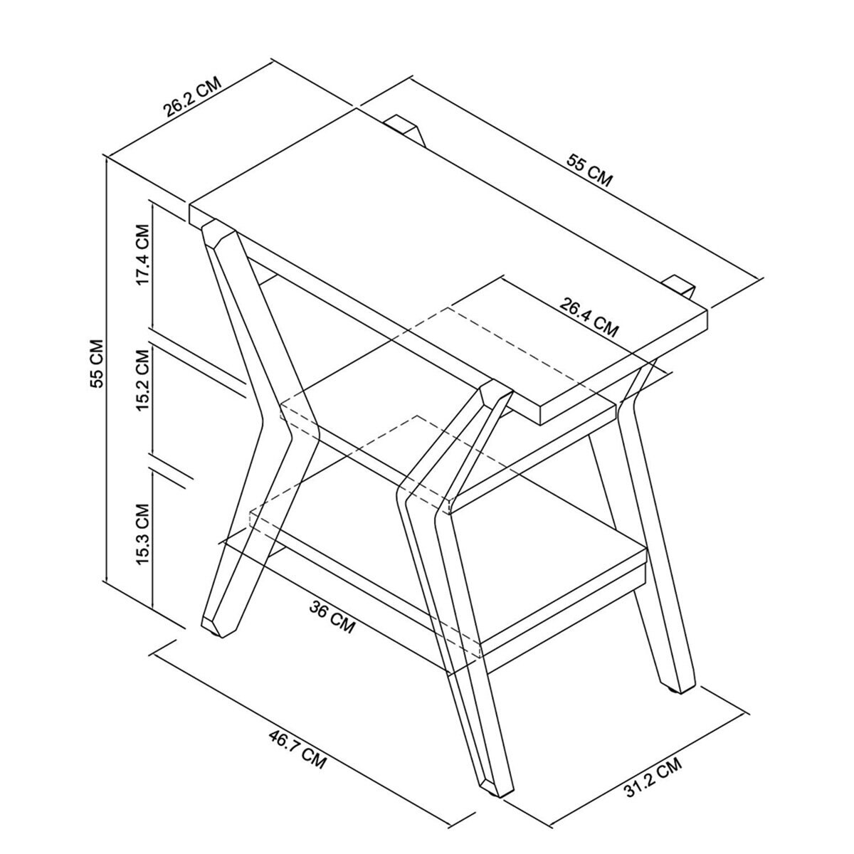 Bentley Designs Kristen Light Oak Side Table