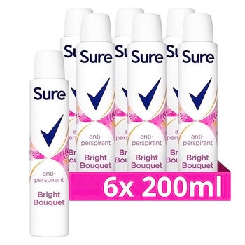 Sure Bright Bouquet Anti-Perspirant Deodorant, 6 x 200ml