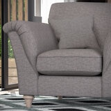 Merchant Grey Fabric Armchair