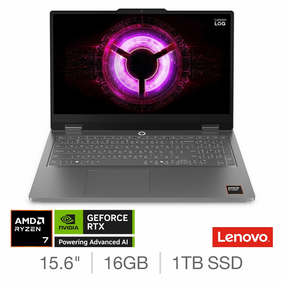 Lenovo LOQ 15ARP11, AMD Ryzen 7, 16GB RAM, 1TB SSD, NVIDIA GeForce RTX 5050, 15.6 Inch, Gaming Laptop, 83VA0007UK Lenovo LOQ 15ARP11, AMD Ryzen 7, 16GB RAM, 1TB SSD, NVIDIA GeForce RTX 5050, 15.6 Inch, Gaming Laptop, 83VA0007UK