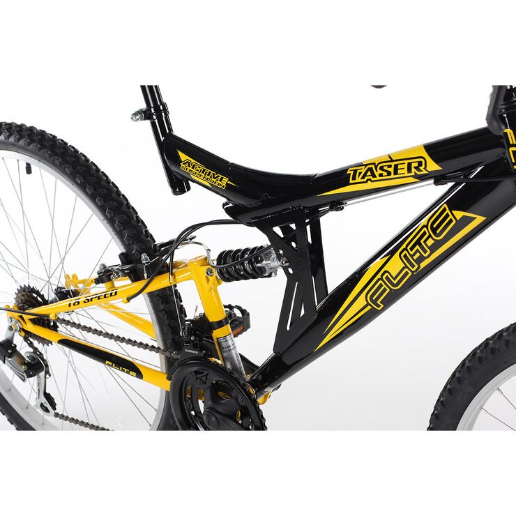 Flite Taser 18" (45.7cm) Dual Suspension Bike in Black/Yellow Costco UK