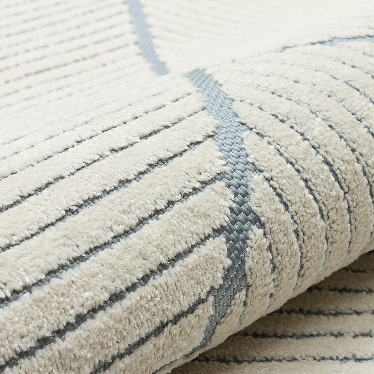 Concept Looms Jazz Blue Geo Indoor Outdoor Rug, in 2 Sizes