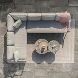 Maze Monaco 3 Piece Deep Seating Corner Patio Set in Cool Linen