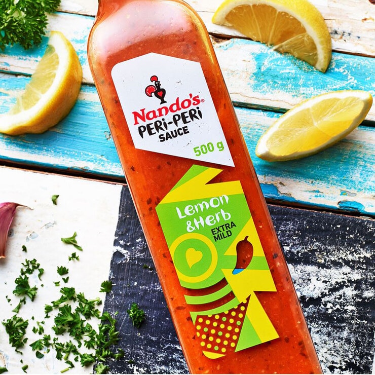 Nando's Lemon & Herb PERi PERi Sauce, 2 x 500ml