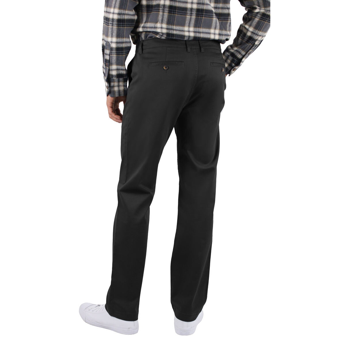 Jachs Mens Stretch Chino in Black, W32 L32