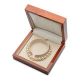 7.5-8mm Cultured Freshwater White Pearl Bolo Bracelet, 18ct Yellow Gold