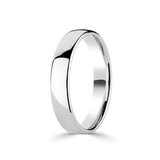 4.0mm Basic Light Court Wedding band. Platinum