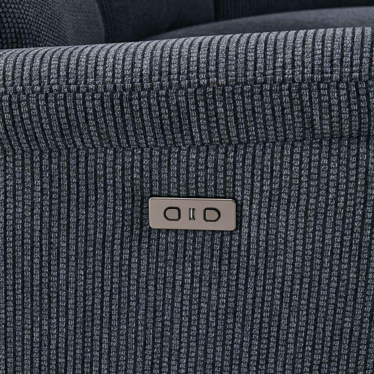 Maverick Grey Fabric Power Recliner Armchair