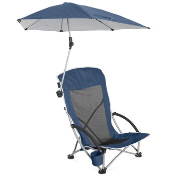 Sport-Brella Beach Chair With Clamp-On Umbrella