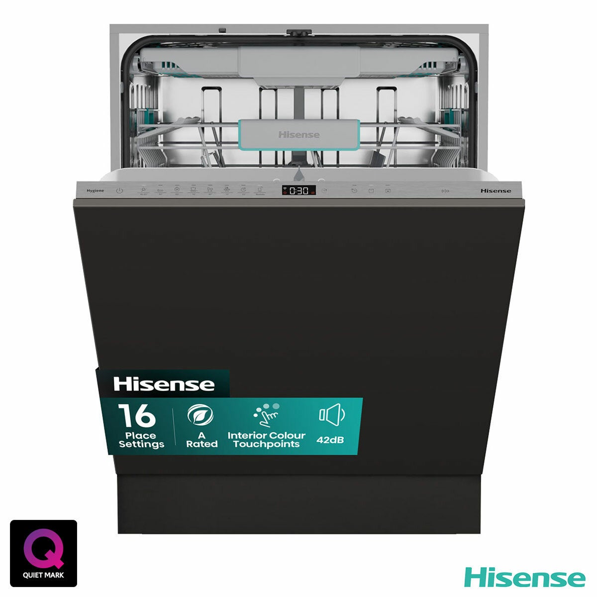 Hisense HV673A60UK Full-Size Fully Integrated Wi-Fi Enabled Dishwasher Hisense HV673A60UK Full-Size Fully Integrated Wi-Fi Enabled Dishwasher