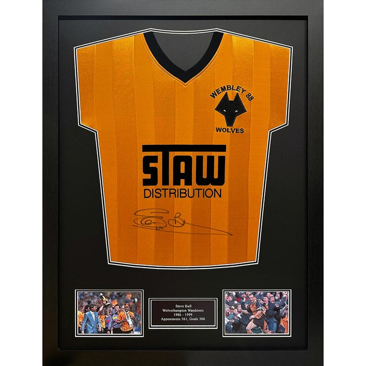 Steve Bull Signed Framed Wolverhampton Wanderers Football Shirt Steve Bull Signed Framed Wolverhampton Wanderers Football Shirt