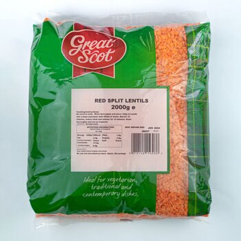 Great Scot Red Split Lentils, 2kg