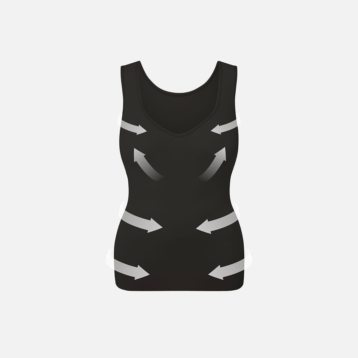 Evenlina Shaping Compression Vest in Black Costco UK
