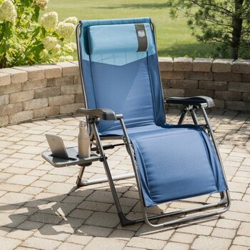 Timber Ridge Zero Gravity Folding Lounger with Side Table