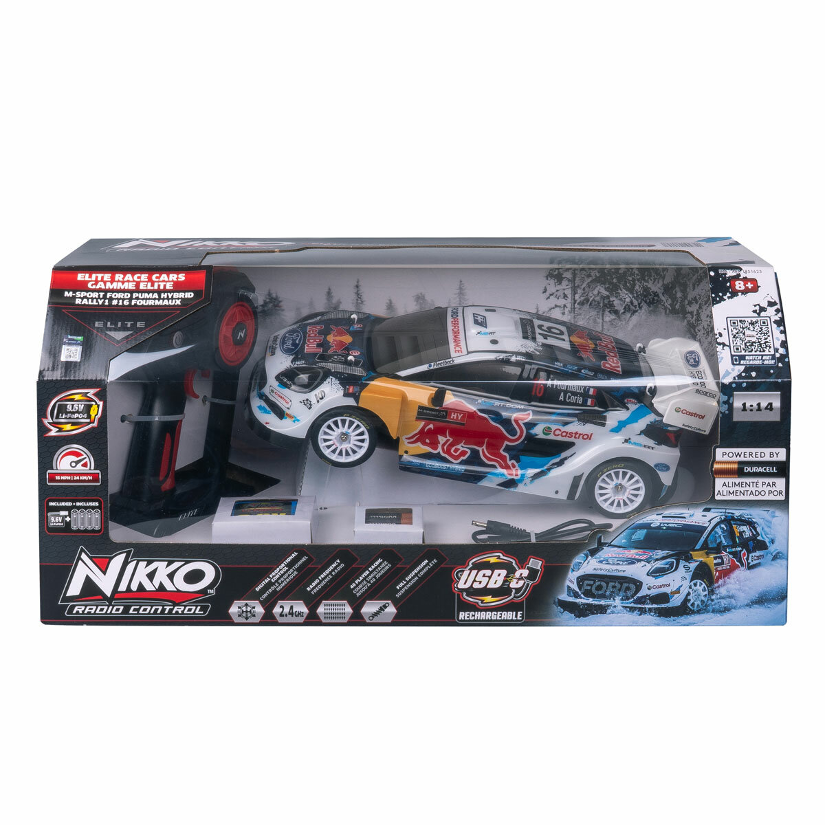 Nikko Toys 1:14th Elite Red Bull Race Remote Control Car - White (8+ Years)