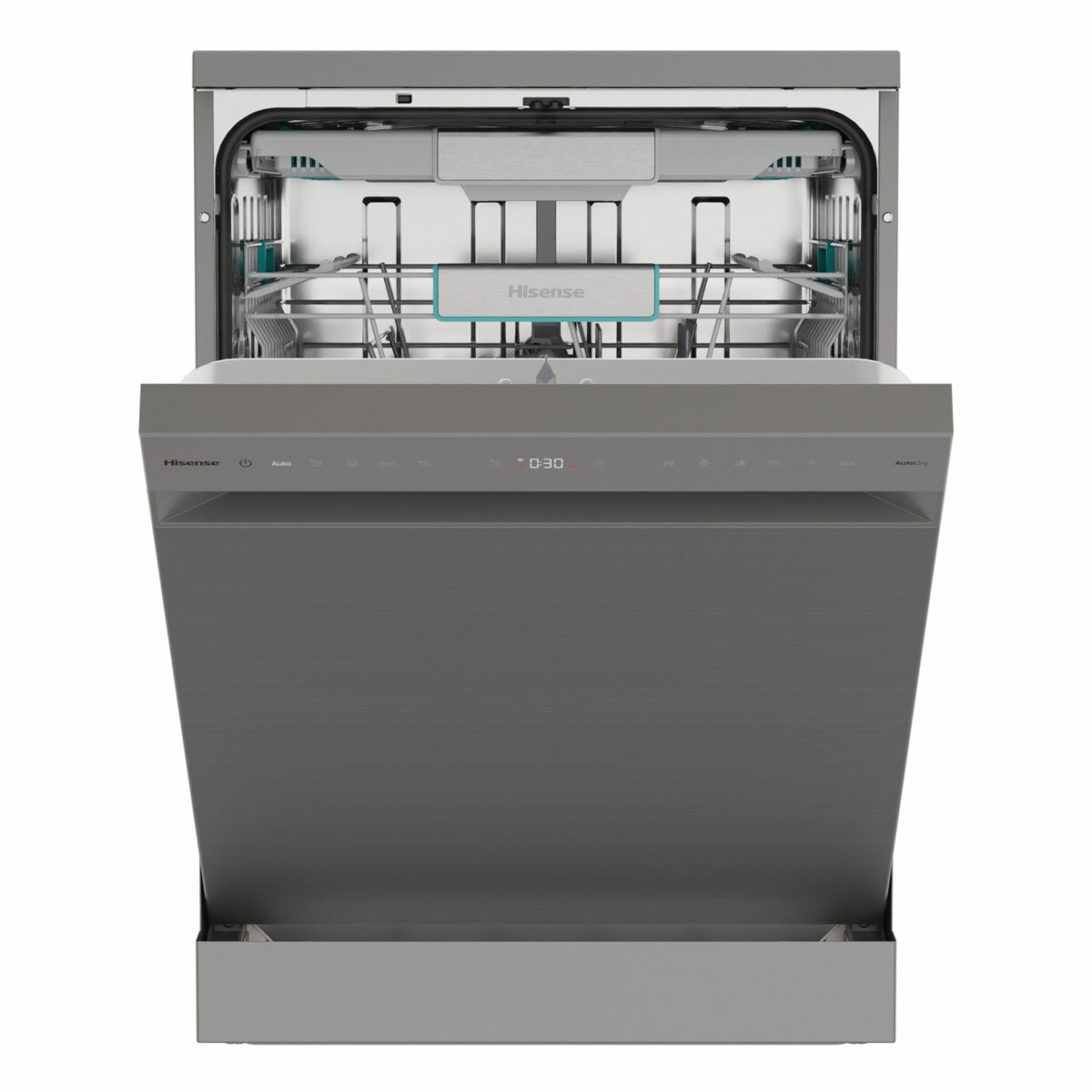 Hisense HS673A90XUK, 16 Place Settings Dishwasher, A Rated in Silver