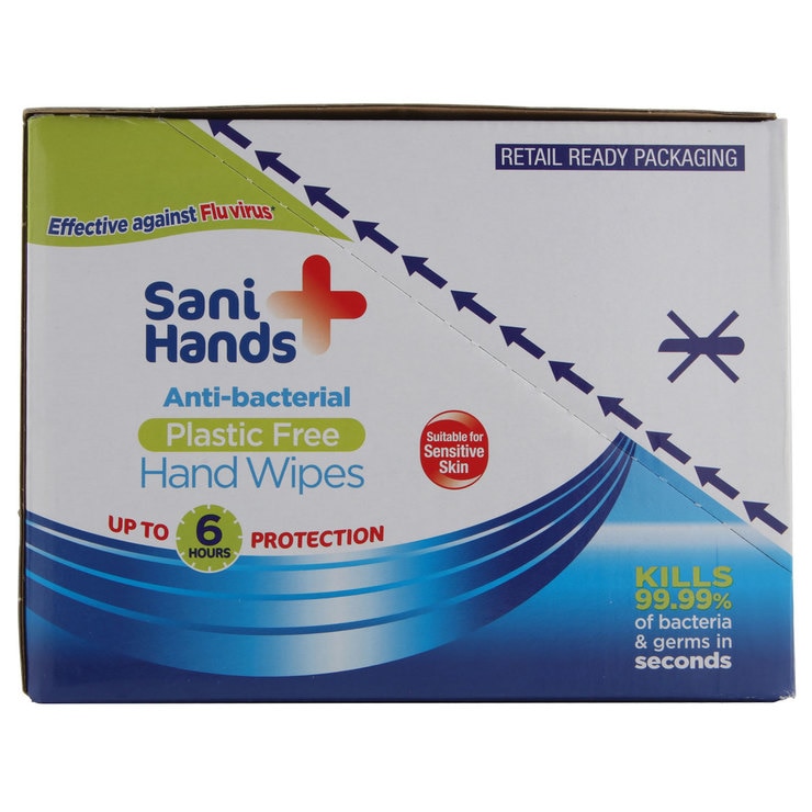 Sani Hands Antibacterial Wipes, 10 x 12 Wipes Costco UK