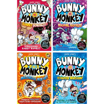 Bunny vs Monkey Paperback x4 Book Collection