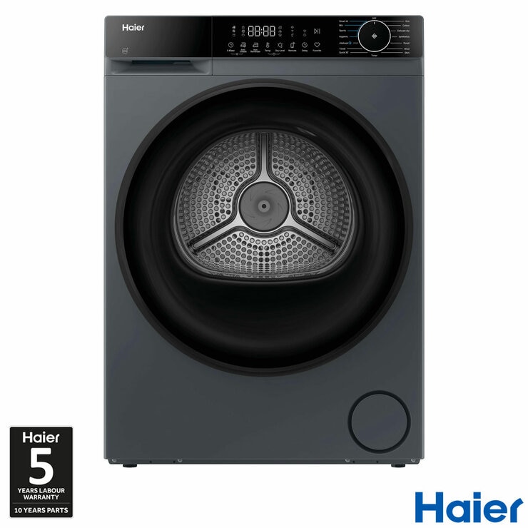 Haier HD100-D357GU1, 10kg Heat Pump Tumble Dryer, A++ Rated in Graphite Haier HD100-D357GU1, 10kg Heat Pump Tumble Dryer, A++ Rated in Graphite