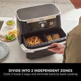 Ninja Foodi FlexDrawer Dual Air Fryer Dividing into 2 Independent Zones