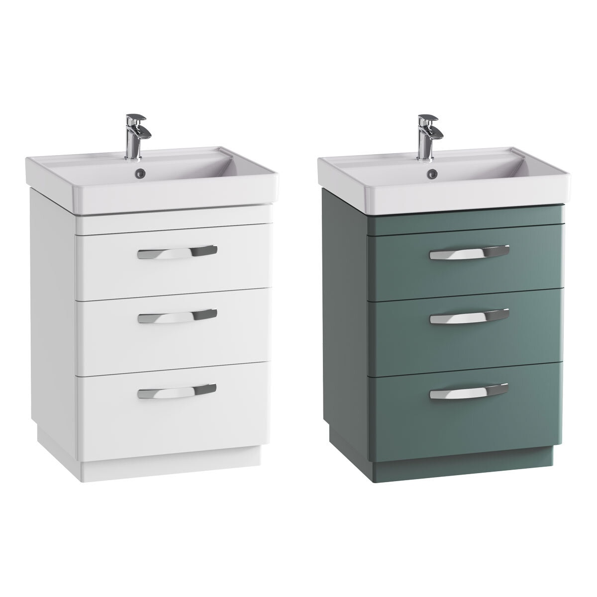 Tavistock Curve 3 Drawer vanity unit with basin in 2 colours at costco.co.uk