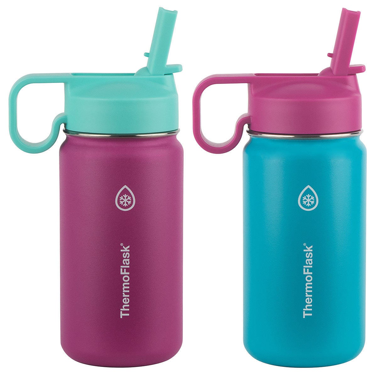 Eyfs Flasks ThermoFlask Kids Stainless Steel Vacuum Insulated Bottles with Straw ...