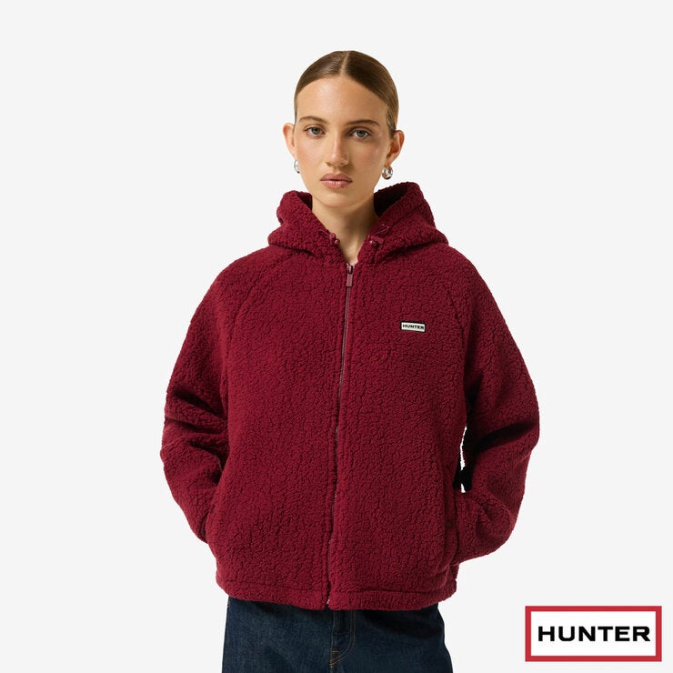 Hunter Women's Highland Hooded Fleece in Burgundy Hunter Women's Highland Hooded Fleece in Burgundy
