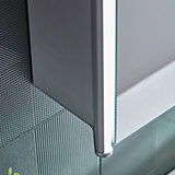 Lifestyle image of close up of edge of the cabinet