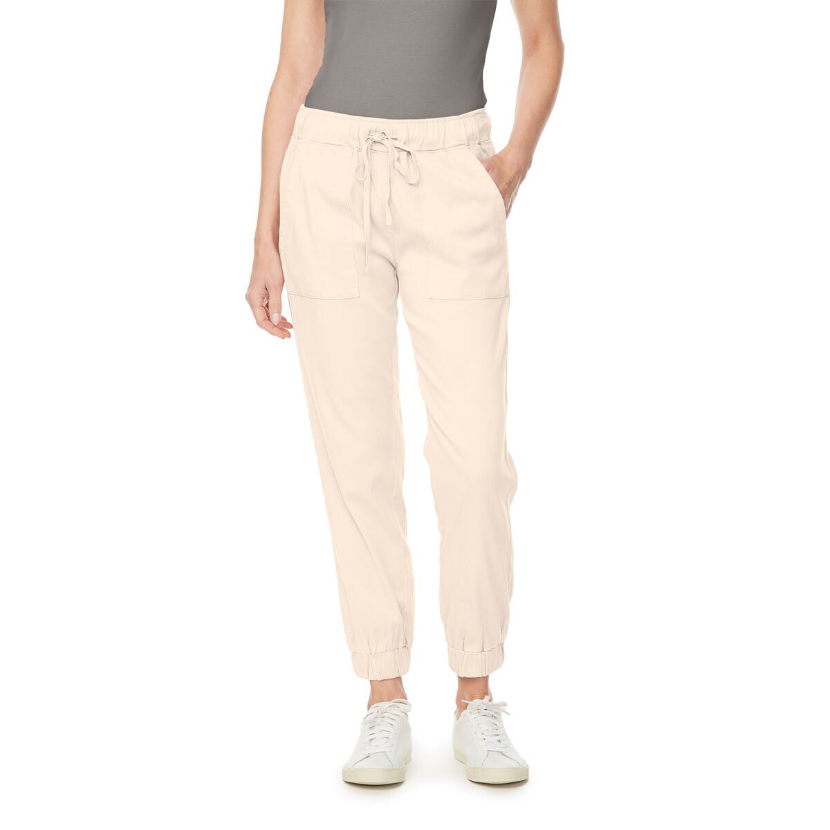 Buffalo Ladies Cargo Tencel Pant in Cream