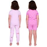 Pekkle Summer Pyjama 4 Piece Set in Rainbow & Cereal, 5 Years