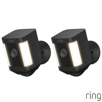 Ring Battery Spotlight Cam Plus in Black - 2 Pack 