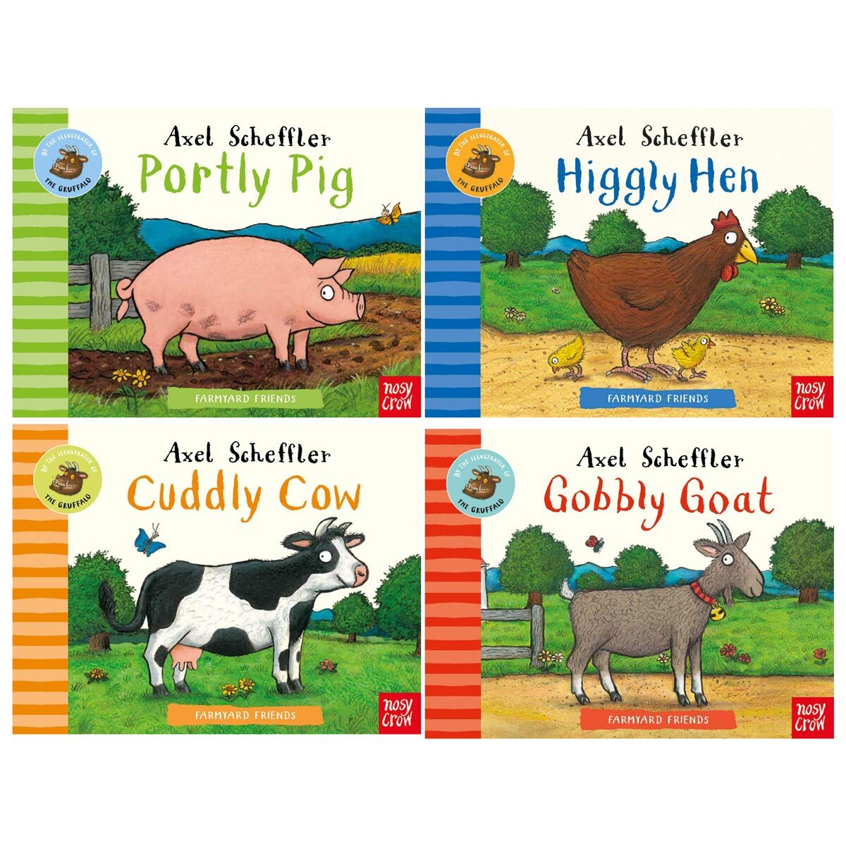 Axel Scheffler Farmyard Friends 4 Board Book Set (2+ Years)