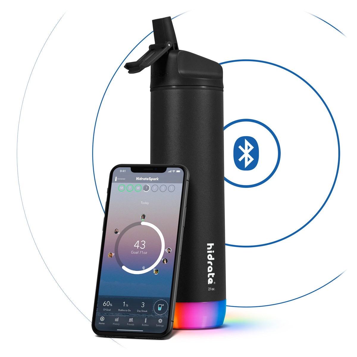 HidrateSpark Steel Vacuum Insulated Smart Water Bottle in 2 Colours