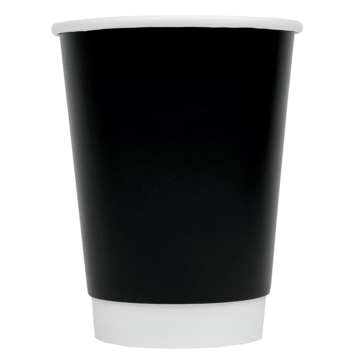 Single 12oz Double Wall Black Hot Cup, 500 Pack