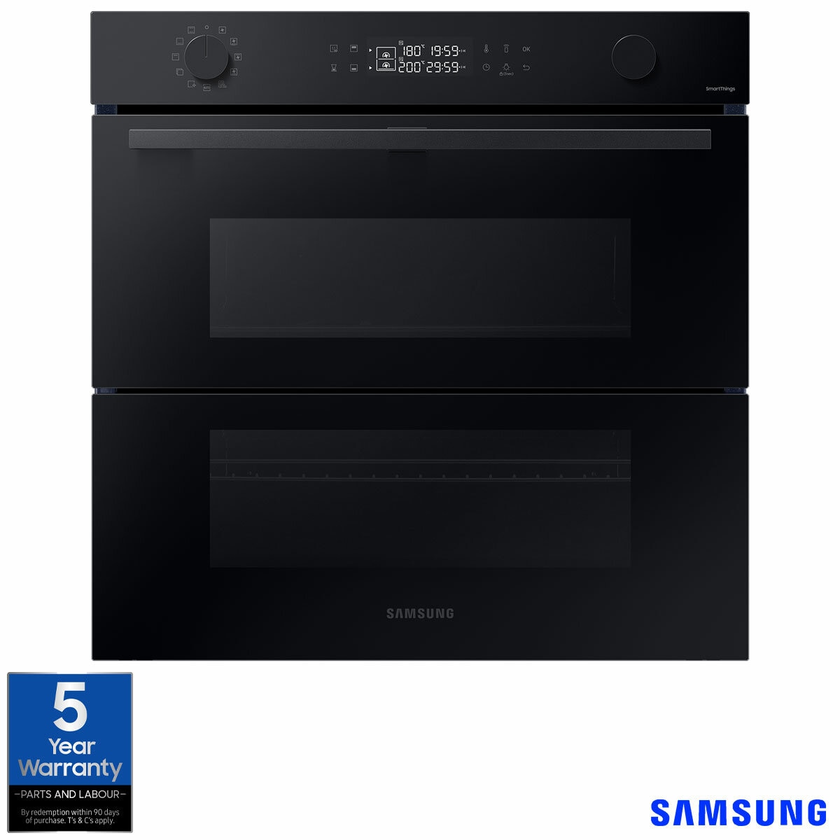 Samsung Series 4 Dual Cook Flex NV7B45305AK/U4 76L Smart Oven, A+ Rated in Clean Black