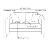 Aspen Velvet 2 Seater Sofa, Green