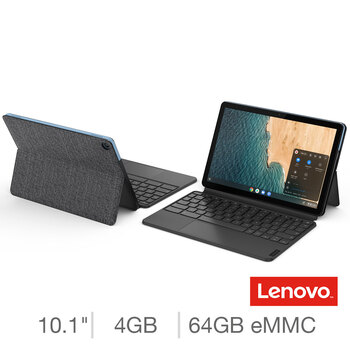 Lenovo IdeaPad Duet, MediaTek Processor, 4GB RAM, 64GB eMMC, 10.1 Inch Chromebook, ZA6F0025GB