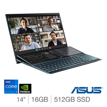 ASUS ZenBook Duo, Intel Core i7, 16GB RAM, 512GB SSD, NVIDIA GeForce MX 450, 14 Inch Laptop, UX482EGR-HY368W