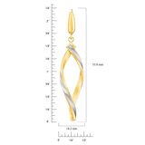 14ct Two Tone Gold Twisted Earrings