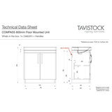 Tavistock Curve 800mm Floor Mounted 2 Door Vanity Unit in Clay