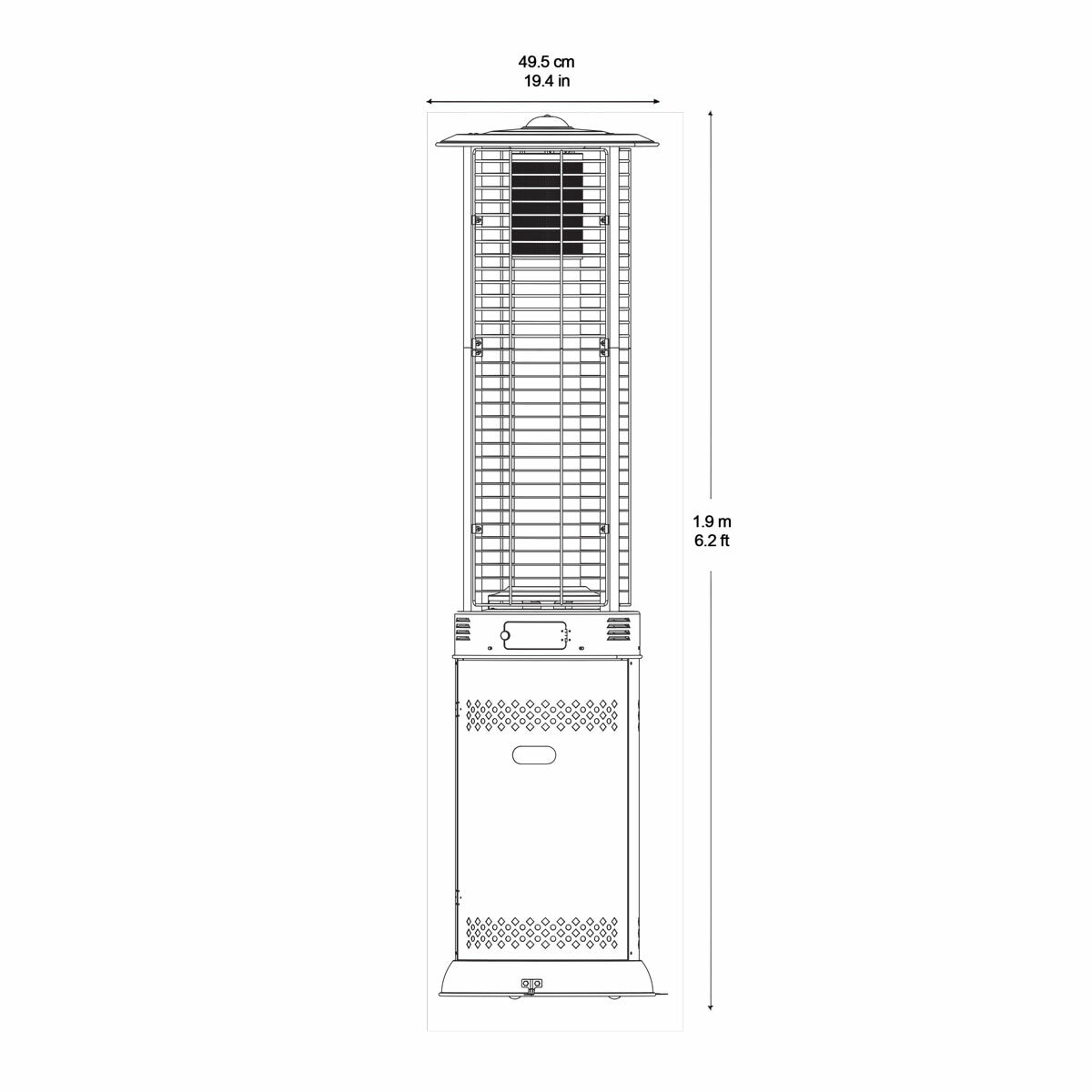 Well Traveled Cyclone Flame Gas Patio Heater