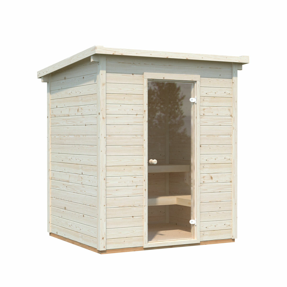Eir (2,6m2 | 2,2x1,8m |44mm) Compact Garden Sauna Set Eir (2,6m2 | 2,2x1,8m |44mm) Compact Garden Sauna Set