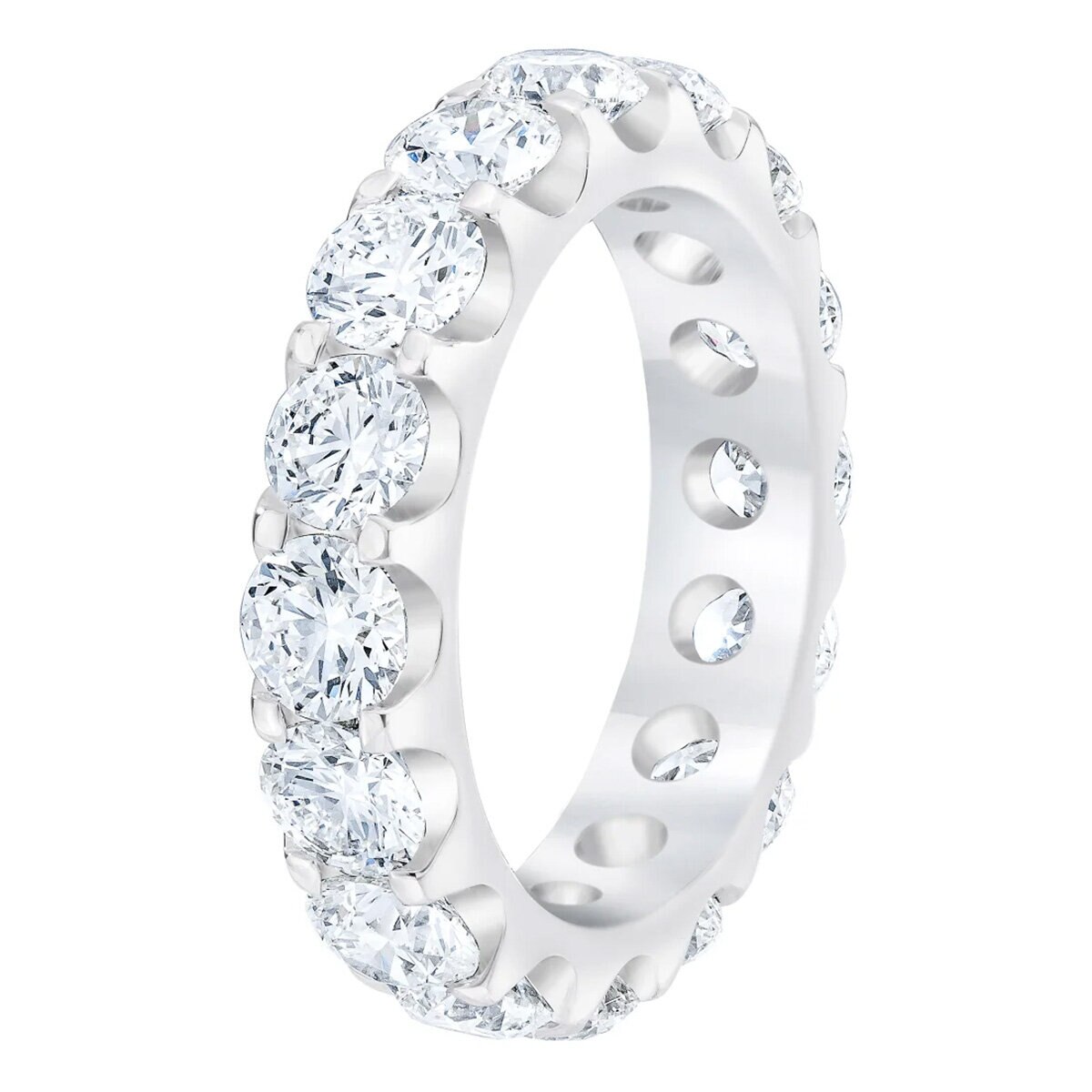 4.70ctw Round Brilliant Cut Diamond Eternity Ring, Platinum