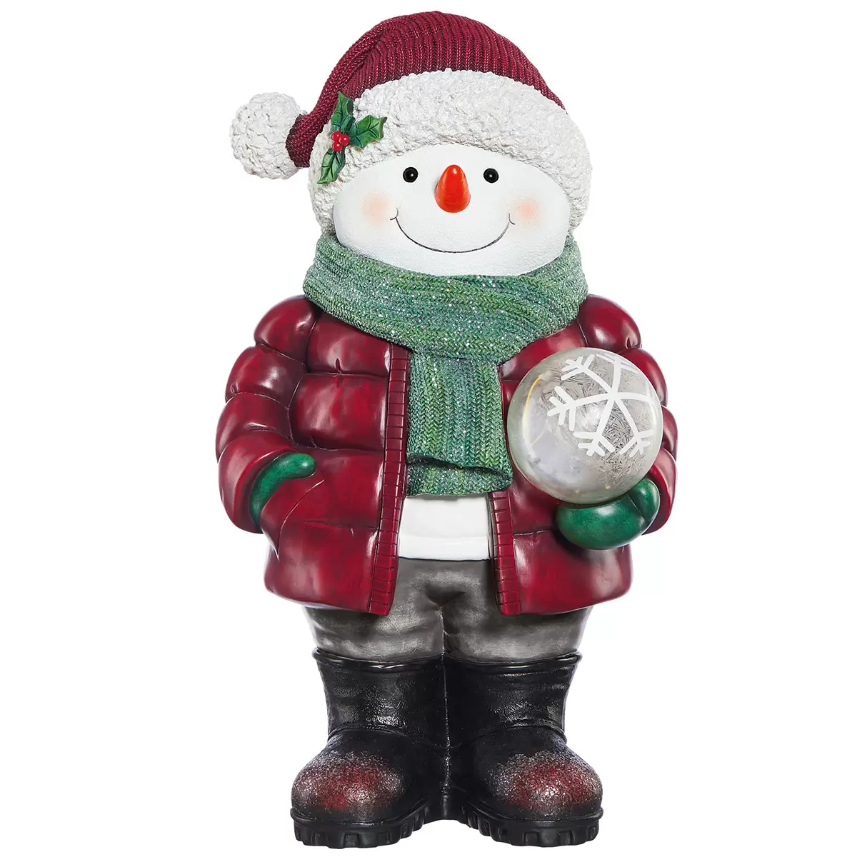 Buy Snowman Greeter with Glass LED Ball Overview Image at Costco.co.uk