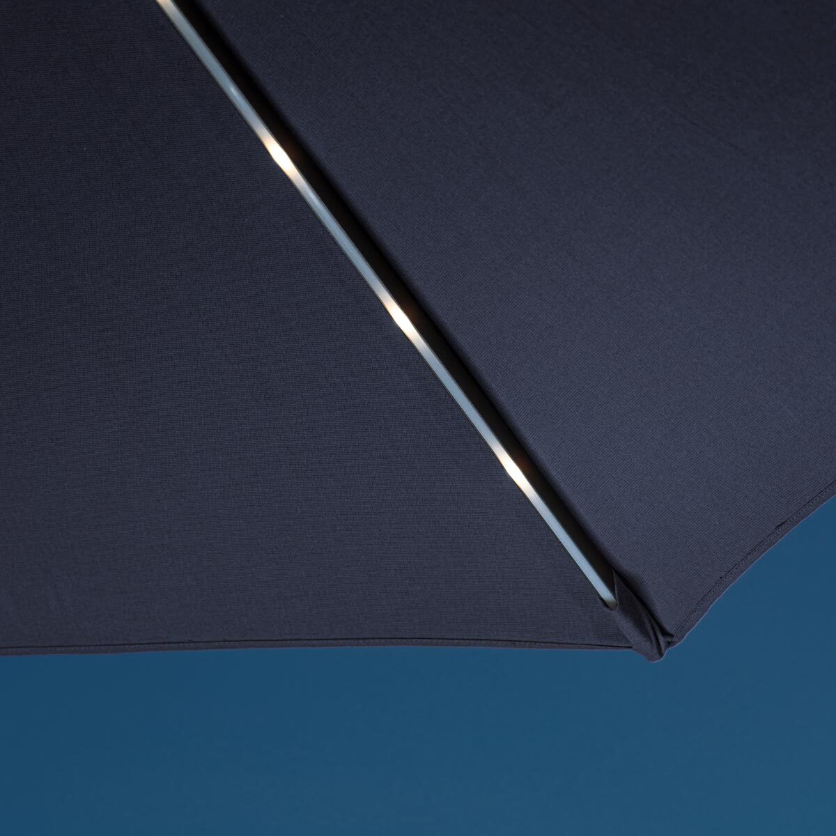 SunVilla 10ft Aluminium AutoTilt 56 LED Umbrella in Indigo Costco UK