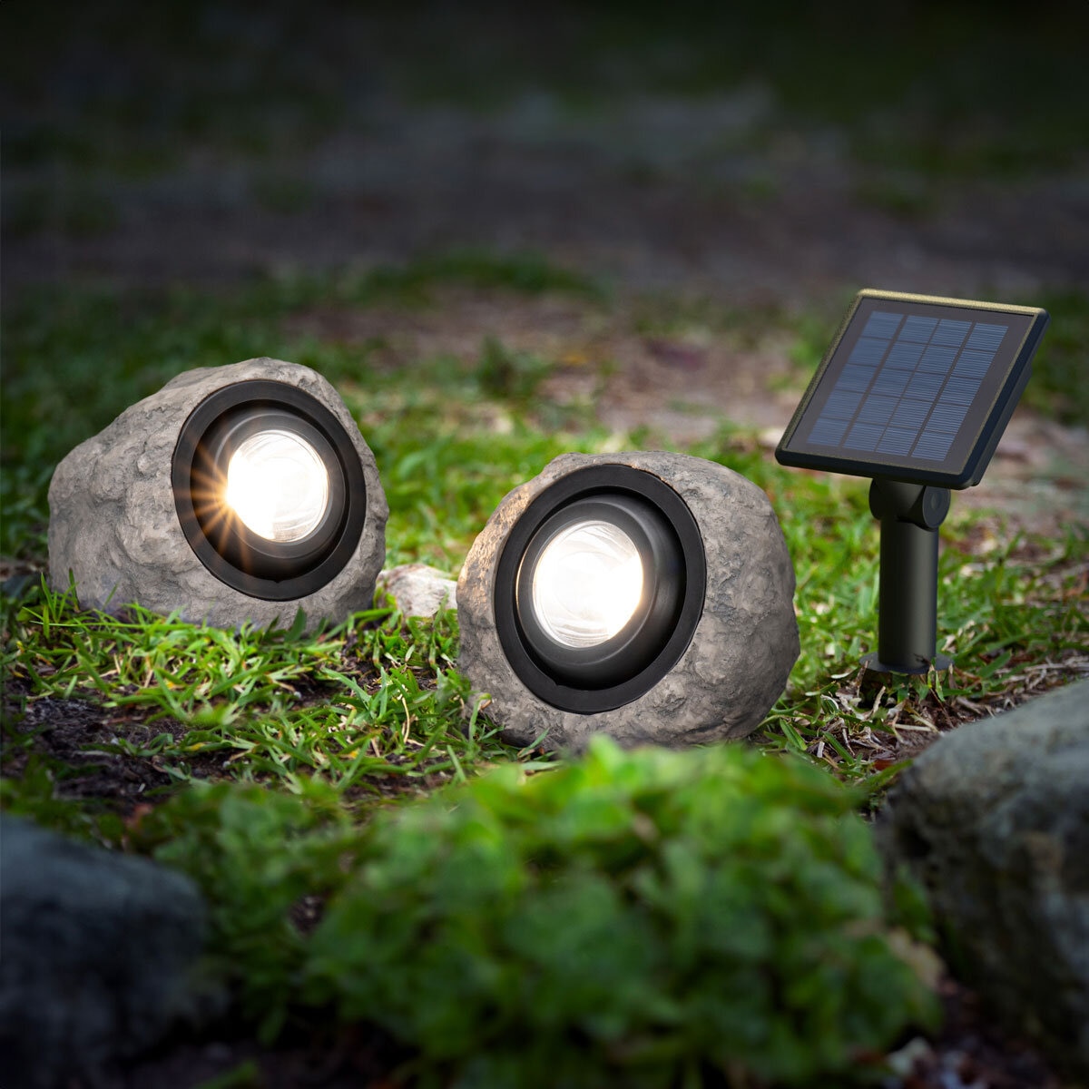 Lifestyle ADC LED Solar Rock Spotlight 2 pack